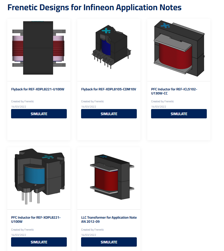 Figure 2. Library designs for Infineon app-notes